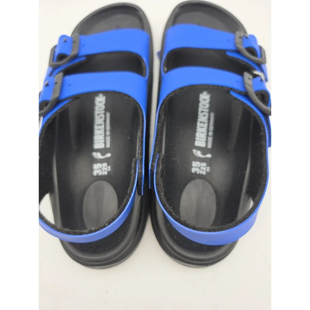 Birkenstock Mogami Kids Sandals — Ultrablue & Black Size Size 35